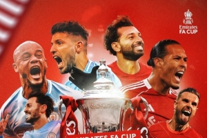 足总杯官方晒海报预热曼城vs利物浦，两队共夺得15次足总杯冠军