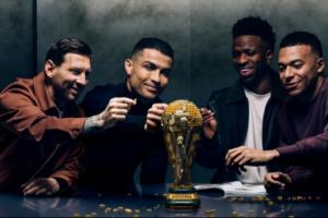 世纪广告！梅西、C罗、姆巴佩、维尼修斯共同出镜 争夺世界杯冠军