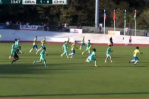 憾负巴西！中国U-16男足0比1巴西U-16男足