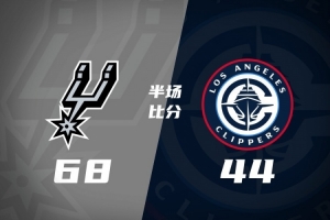半场-马刺68-44快船 福克斯18+7+5 文班缺战 小卡13分 加兰12中3