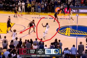 打仗不听指挥！库里绝杀不中前 追梦叫波杰姆上去帮忙但遭无视