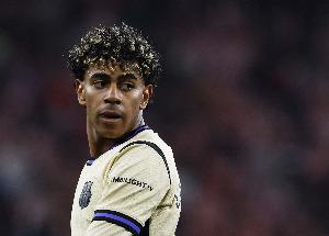 亚马尔本赛季欧冠已造9球 有望冲击哈兰德的单赛季最年轻10球纪录