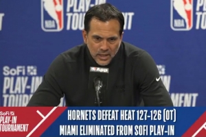 致阿德巴约受伤!斯波:三球那小把戏完全没必要 应该受到处罚