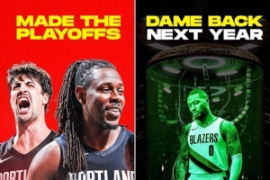 美媒晒图:开拓者不被看好仍打进季后赛 下赛季利拉德王者归来