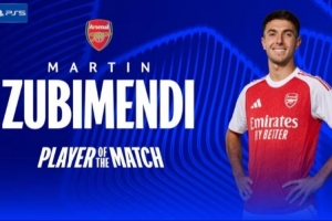 2关键传球2解围4抢断,苏维门迪当选阿森纳0-0葡体一役全场最佳