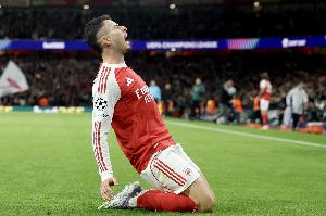 马丁内利本届欧冠每63分钟参与1球，队史出场超500分钟球员中最高