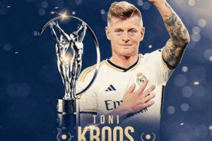 官方：36岁前皇马中场托尼·克罗斯获得2026劳伦斯体育灵感奖